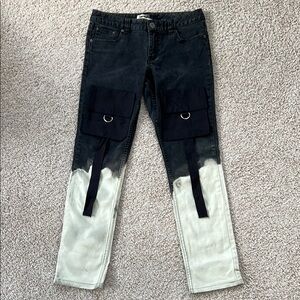 Bleached Custom Made Cargo Jeans